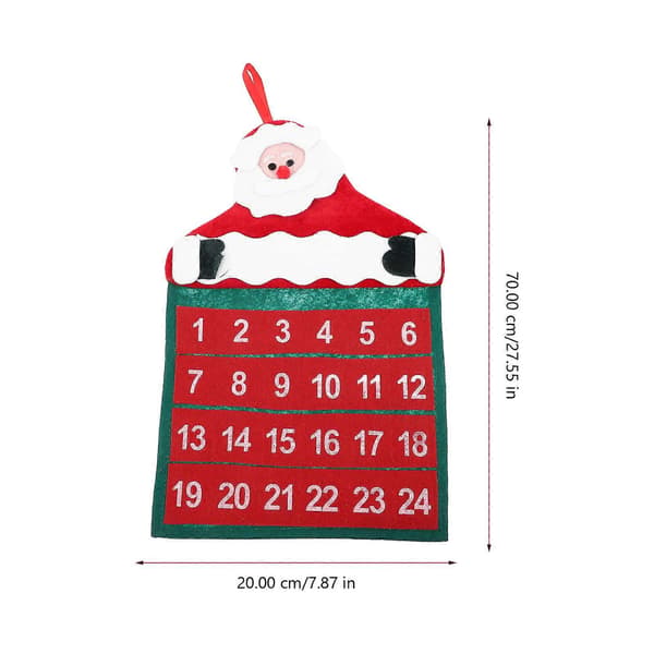 Julkalender hängande tomte, ren och snögubbe för nedräkning 2 st