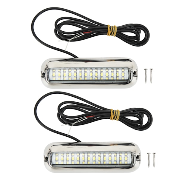 Marine LED-lys 42 LED'er Vandtæt Undervands LED Bådslys 10‑30V DC Drænprop Lys til Yacht Båd Hvidt Lys