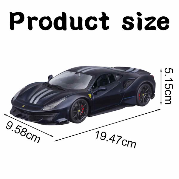 Bburago 1:24 SF90 urheiluauto kilpa-auton malli simuloitu seos poikien Ferrari-lelu