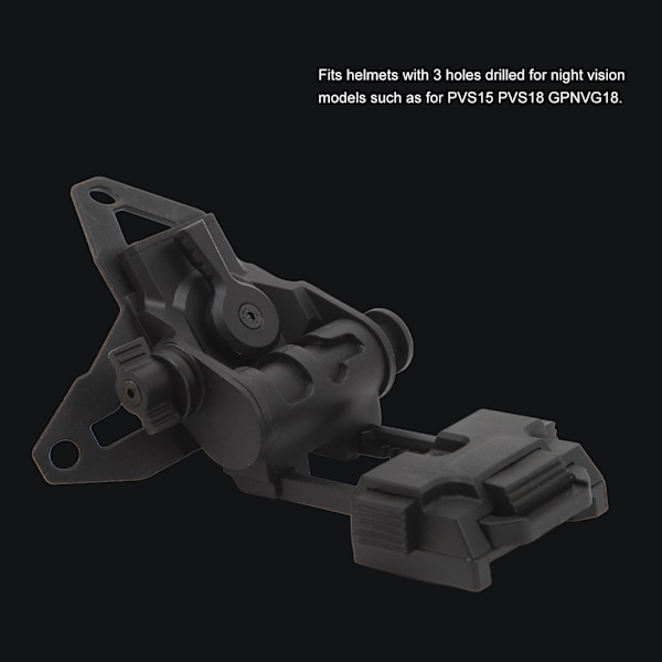 Nattesynshjelm Montering Foldbar Justerbar Enkel Betjening Bred Kompatibilitet Nylon NVG Montering til PVS15 PVS18 GPNVG18 Sort