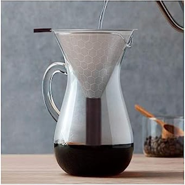 Kaffe filterholder, kaffefilter porselen, avtagbar holder