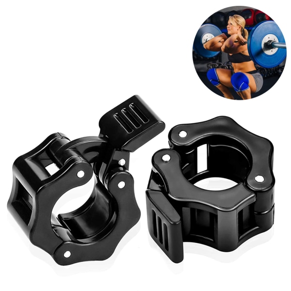 2 pcs Gym Barbell Clamps Quick Release Barbell Collar Clips for