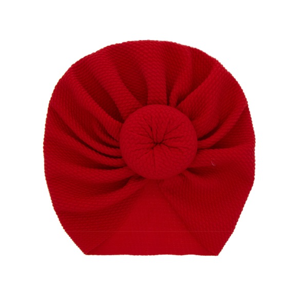 Newborn Hat Mjuk Turban Baby Girl Big Knot Hat Infant Kids Head Red