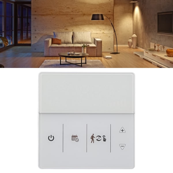 WIFI Thermostat Digital Display Smart Touch Screen Phone APP Voice Remote Control Thermostat for Home 90 to 240V White