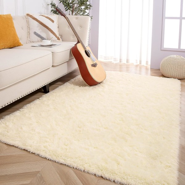 Mjuk fluffig matta för sovrum barnrum plysch lurvig