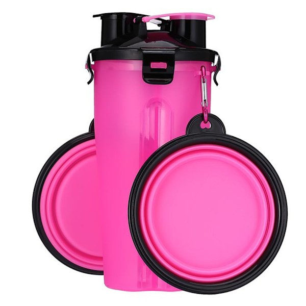 Water bottle for dogs on the go with 2 food bowls pet for travel