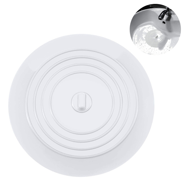 Platt avloppsplugg för kök, platt avloppsplugg för badrum, badkar, 15cm