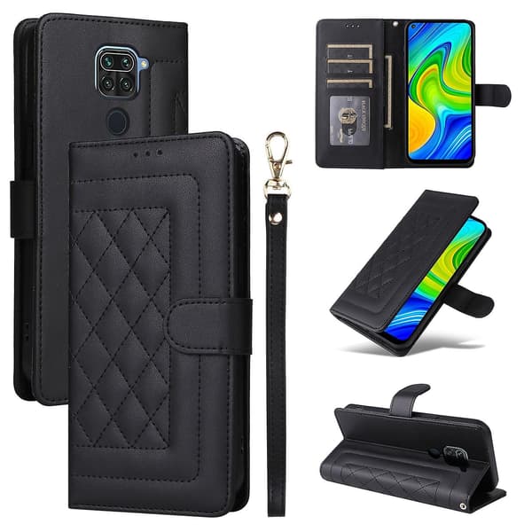 Läderfodral för Xiaomi Redmi Note 9 Black