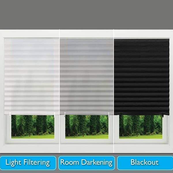 Blackout rullegardin, sidetræk & fjedergardin, 90 x 180 cm