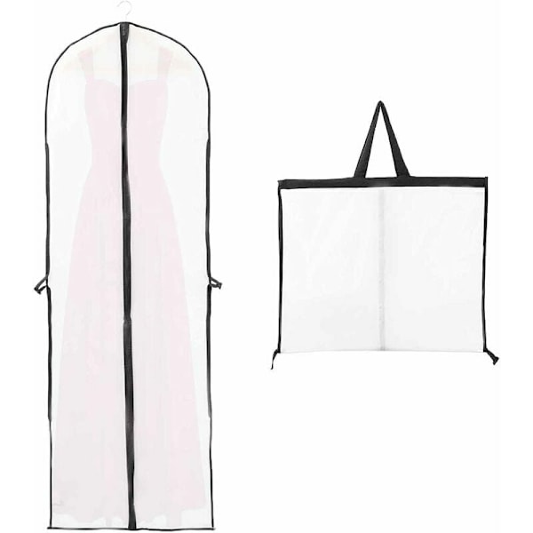 Brudklänningsfodral, Förtjockad Peva Lång Klänningsförvaring Non-woven Klädskydd, Andningsbart Tvättbart Professionellt Klädskydd, Idealisk