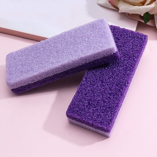 Pumice stein for føtter (2 stk), 2 i 1 callus remover og pimpstein pad