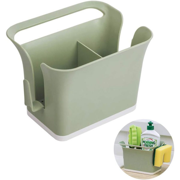 Förvaringslåda för plastbestick, Caddy-korg, Organiserare, Ihålig korg för ätpinnar, Besticksställ, Torkställ, Köksredskapshållare, Avrinningskorg med diskbänksskydd -