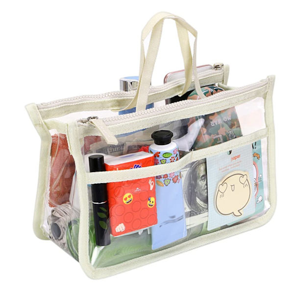 Transparent PVC Handväska Organizer, Makeup Toiletry Bag, för Kvinnor