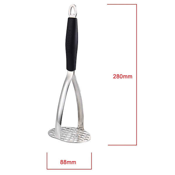 Enkel mosning – Kraftig matpress med integrerad design och spegelpolerad rostfri finish