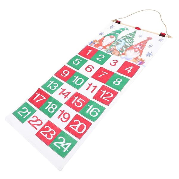 Fin julkalender i tyg för väggupphängning