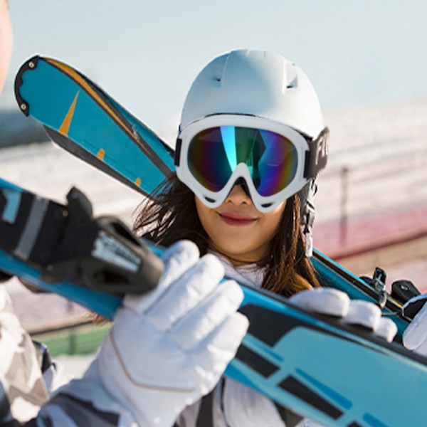 Skidglasögon dam och herr snowboardglasögon lins anti-imma