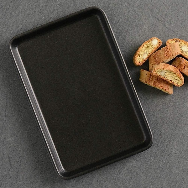 Hälsosam Bakplåt i Rostfritt Stål, Kompakt Non-Stick Ugnsform för Snabb Rengöring, Högtemperaturtålig Hållbar Stark Bakplåt för Liten Ugn