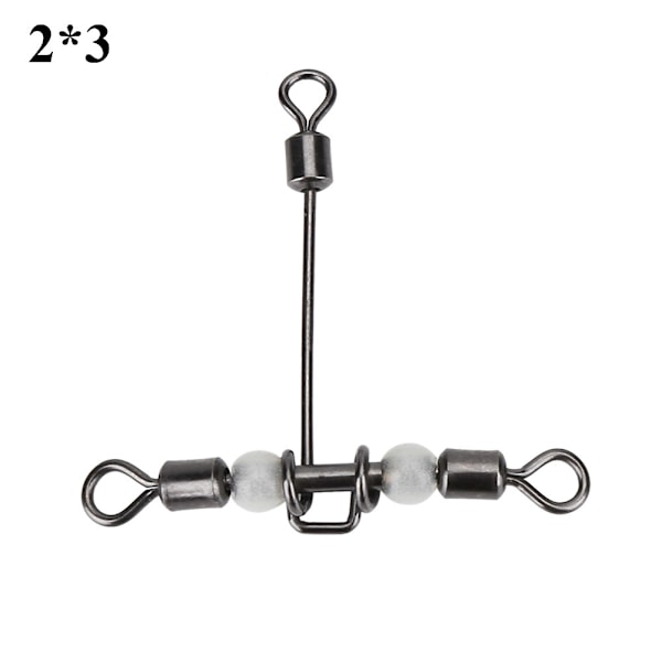 10 st set Hållbara T-formade korslinjefiskevridlås Anslutningstillbehör (2*3)