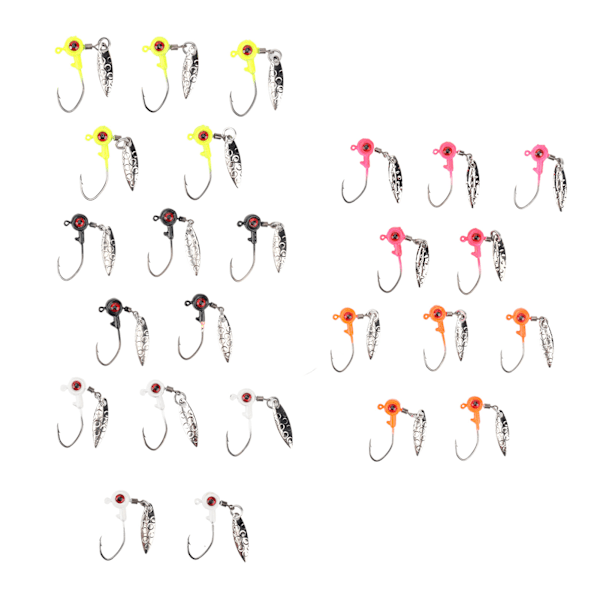 25 stk. fiskeblink med spinner 1,75 g fiskeagn i højkvalitets kulstofstål til udendørs fiskeri