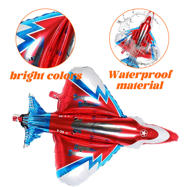 Transport aluminiumsfolie ballon brandbil ingeniørbil fly dreng fødselsdagsfest dekoration bil ballon Large fighter jet