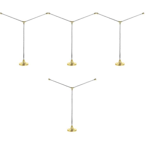 Bordsflaggstång i metall för skrivbord, 4-pack med stabilt stativ