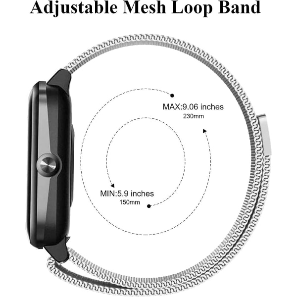Magnetiske mesh-løkkebånd som er kompatible med Smart Watch og ID205