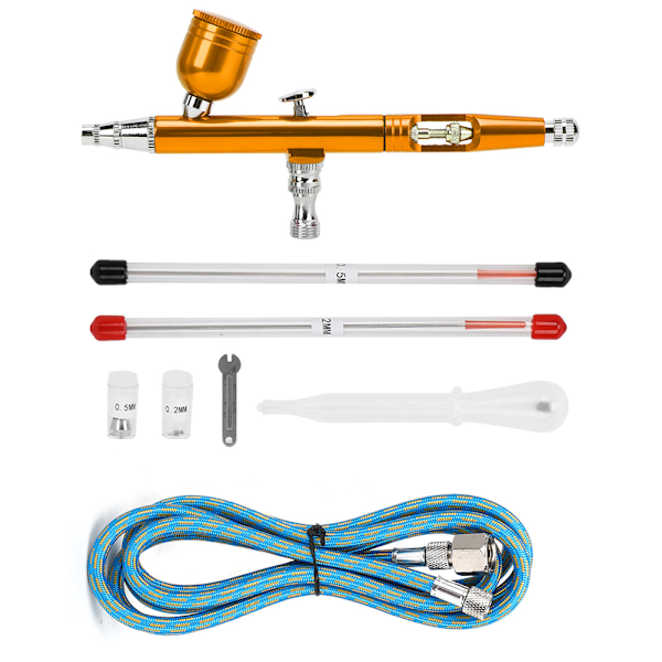 AR130K 0,3 mm munstycke sprutpistol pneumatisk sprutpistol sprutverktyg DIY konst airbrush verktyg guld