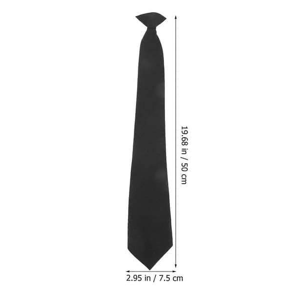 Sikkerhetsslips for menn, clip-on slips i ensfarget, 2-pakning