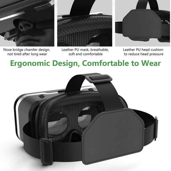 VR-briller Virtual Reality-briller kompatible med IPhone og