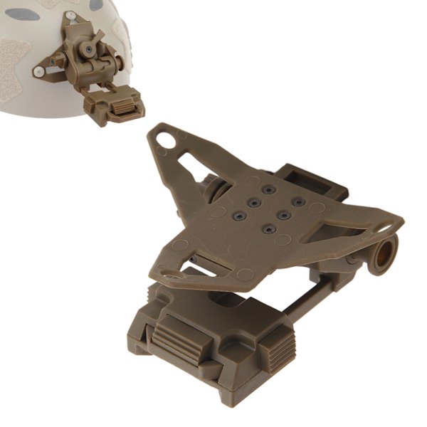 Nattesynshjelm Montering Foldbar Justerbar Enkel Betjening Bred Kompatibilitet Nylon NVG Montering til PVS15 PVS18 GPNVG18 Tan