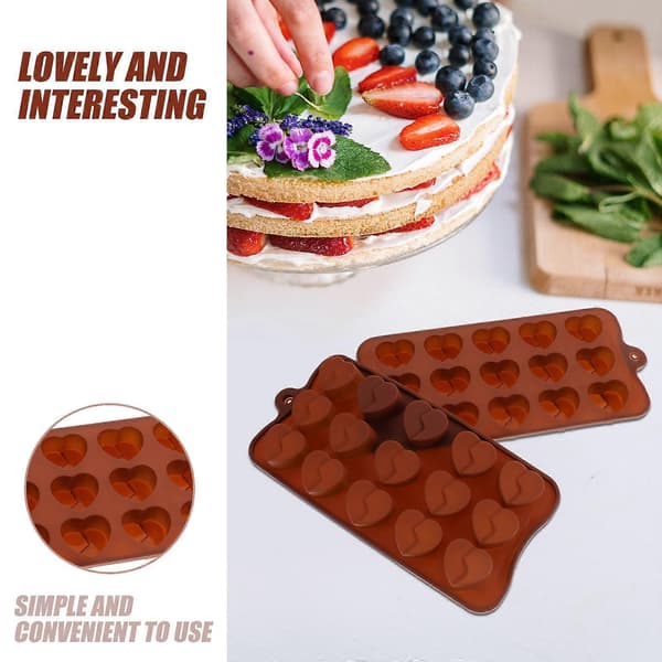 Chokladform silikonform för DIY 2 st multirutig chokladtillverkning