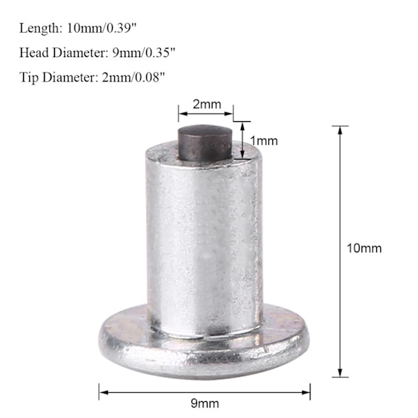 100 stk 9mm/0,35\" Hjuldekk Skruer Snø Dekk Pigger for Bil Auto SUV ATV