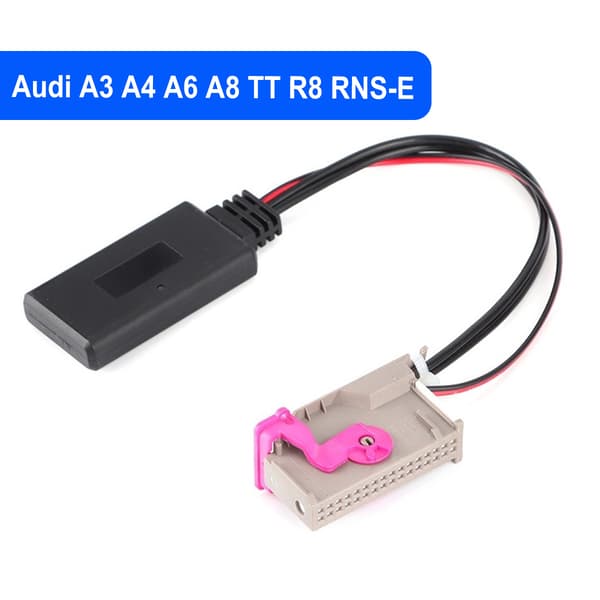 Bil Bluetooth for RNS-E Navigasjonssystemer, AUX in Adapter 32pin Bluetooth Modul Erstatning for Audi A8 TT R8 A3 A4 A6, Høy Kompatibilitet