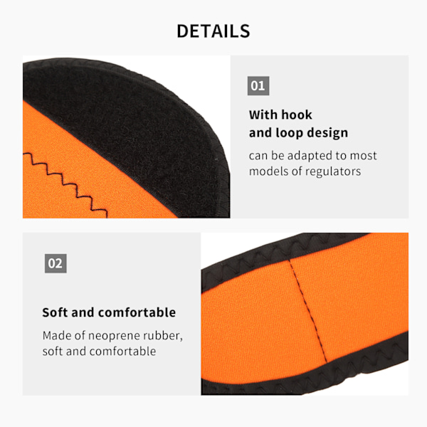 Dykarregulatornskydd Elastiskt Slitstarkt Lättviktsvikbart Snorklingsregulatornskydd för Skydd Orange