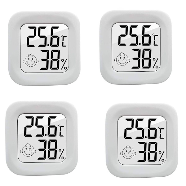 Högprecisions Hygrometer Sensor för Hemmet, Inomhus Hygrometer med Emoticon Komfortindikator, Digital Sensor Fuktmätare för Barnrum,