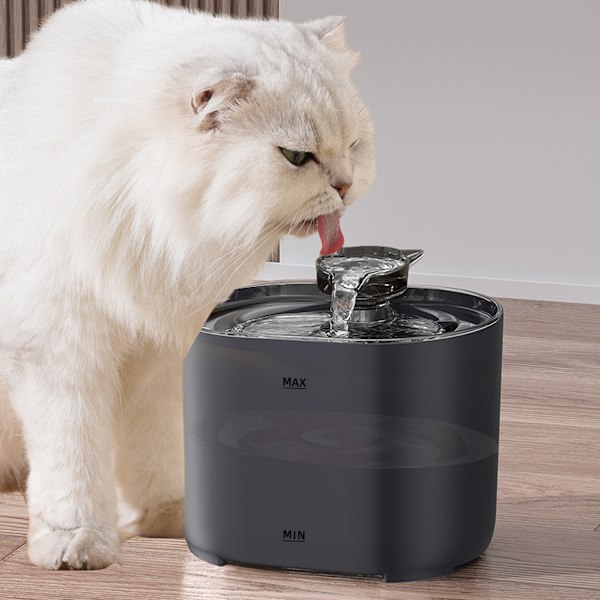 Kattfontän, super tyst dricksfontän för katter, 2,2L, för katter
