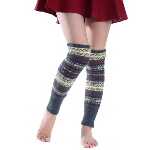 Ladies Long Winter Legwarmers Bohemian Style,Knit Socks,for Christmas