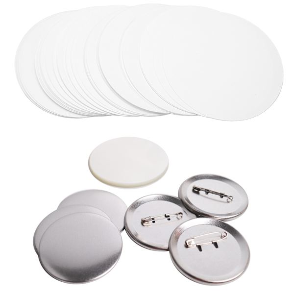 100 kpl pyöreä läpinäkyvä nappikalvo suojakalvo rintanappeja jääkaappitarroja varten 44 mm / 1,7 tuumaa