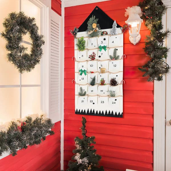 Julkalender hängande förvaringsväska för organisering 2 st