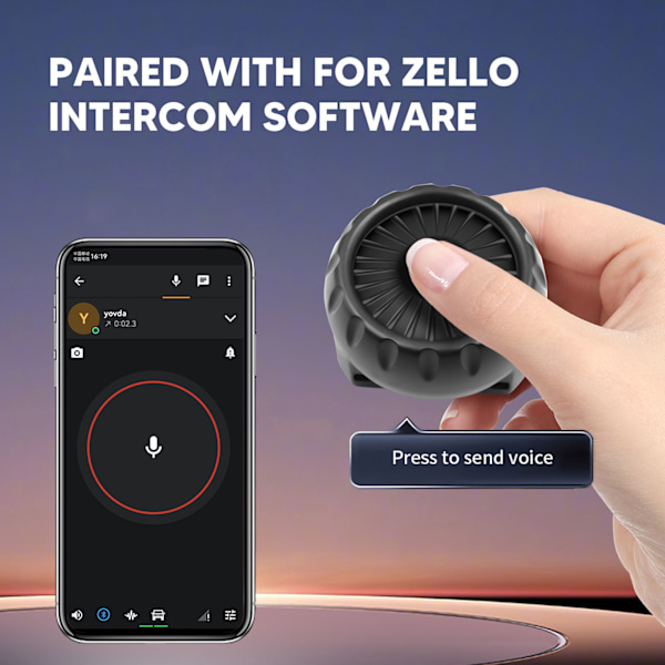Trådlös PTT-knapp Bluetooth 5.0 IP67 Vattentät Trådlös PTT-knapp Switch för Zello för IOS för Android