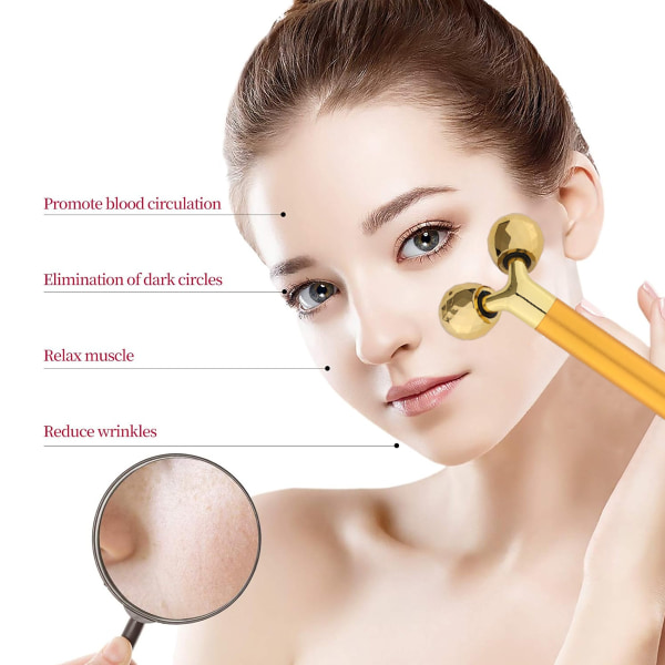 Beauty Bar Rose Gold ansiktsmassasjeapparat for hudpleie Wood 3D Face