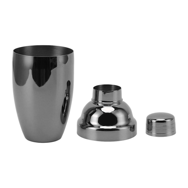 Bar Cocktail Shaker i rustfritt stål, rustfritt kjøkken, bartender, blandede drinker, melkete Shaker Cup Black