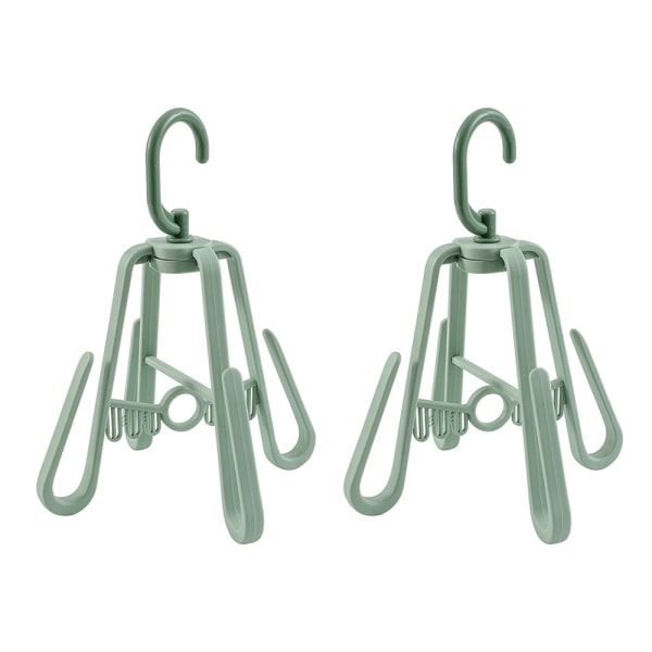 2-pack Torrskoställ Organizer Hanger Sko Display Krok Roterande Green