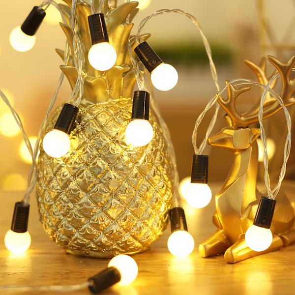 2 Set Globe String Dekorativ Ljus Inomhus LED Ornamental String Fairy Festival Ljus