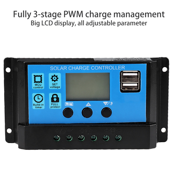 60A 12V 24V Auto Solar Charge Controller PWM Controller(60A)