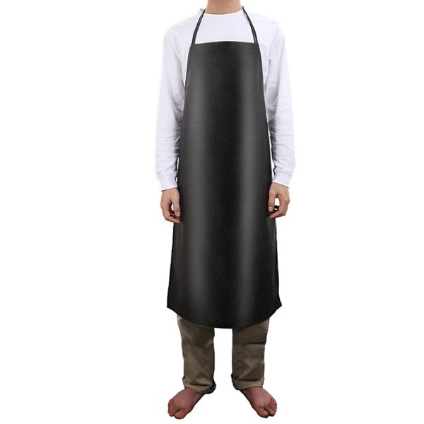 Vattentätt PU Arbetsförkläde Slitstarkt, Förkläde för att diska kök black 98*65cm