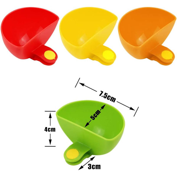 Mini snack skåle, dipping med clips til dessert, nødder, saucer, 16 stk
