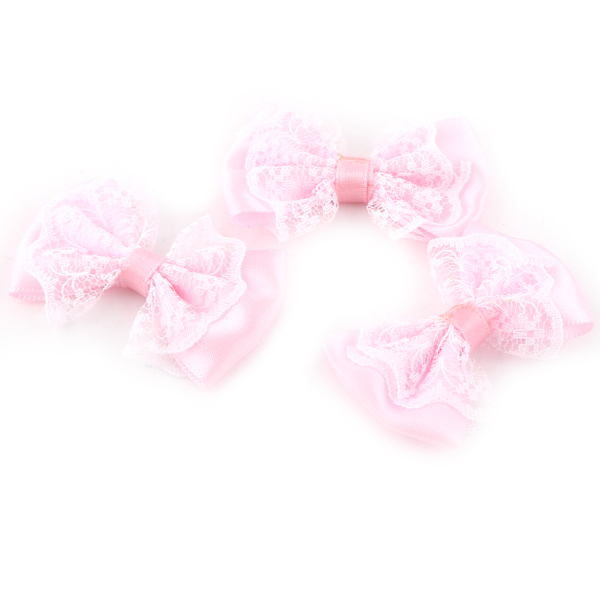 Sløyfe Applikasjoner Bryllup Applikasjoner Sy Ornament Håndverk (Rosa)