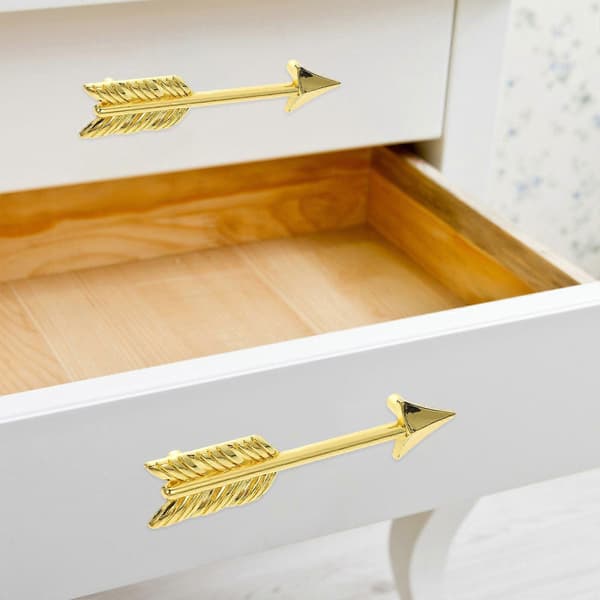 Skuffehåndtak pilformede møbelknotter for garderobe 8 stk