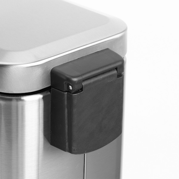 5L rustfritt stål slipebøtte trinnpedal søppelbøtte søppelbøtte for hjemmekontorbruk